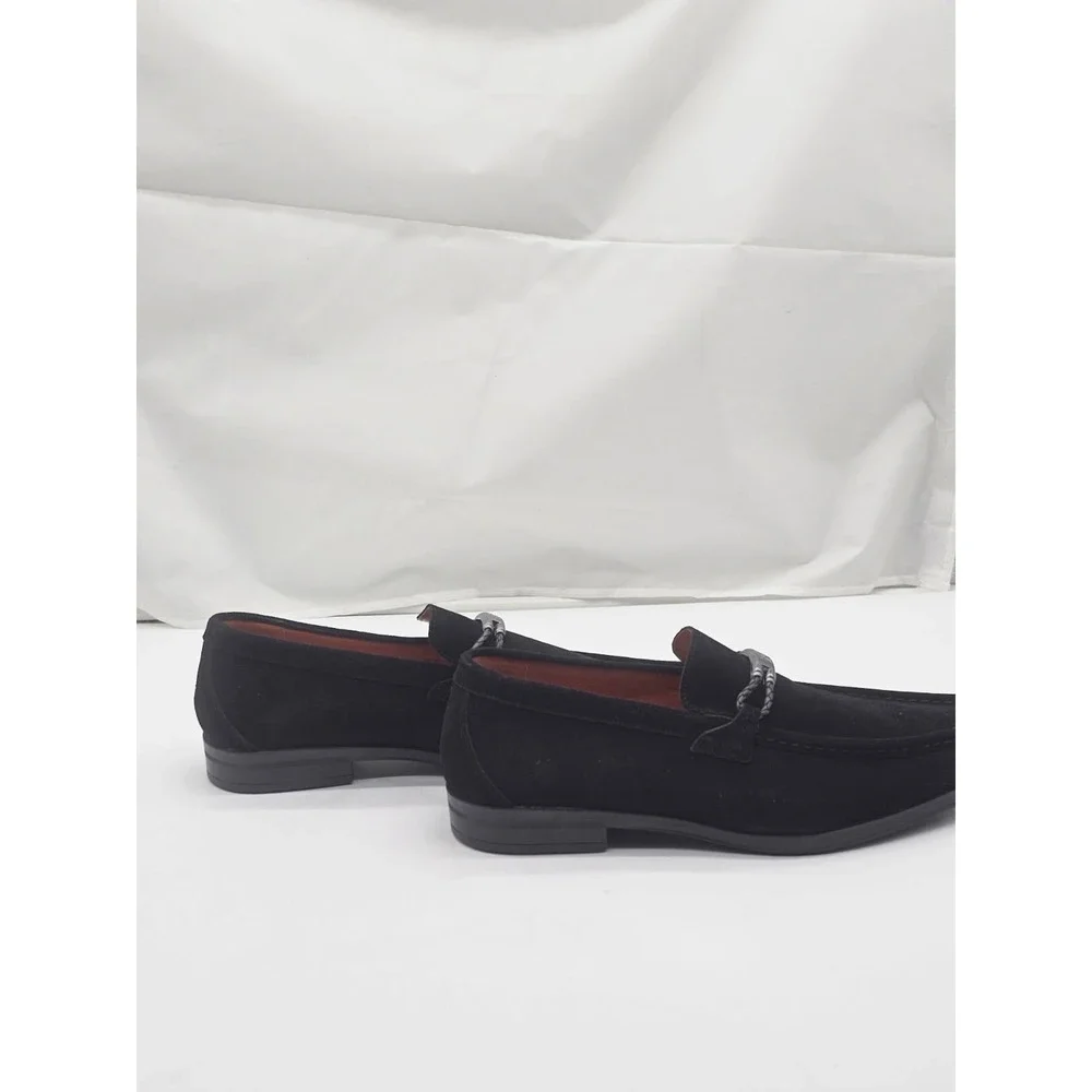 Stacy Adams Loafers Mens 11.5M Black  Suede Bit Detail 25224-008